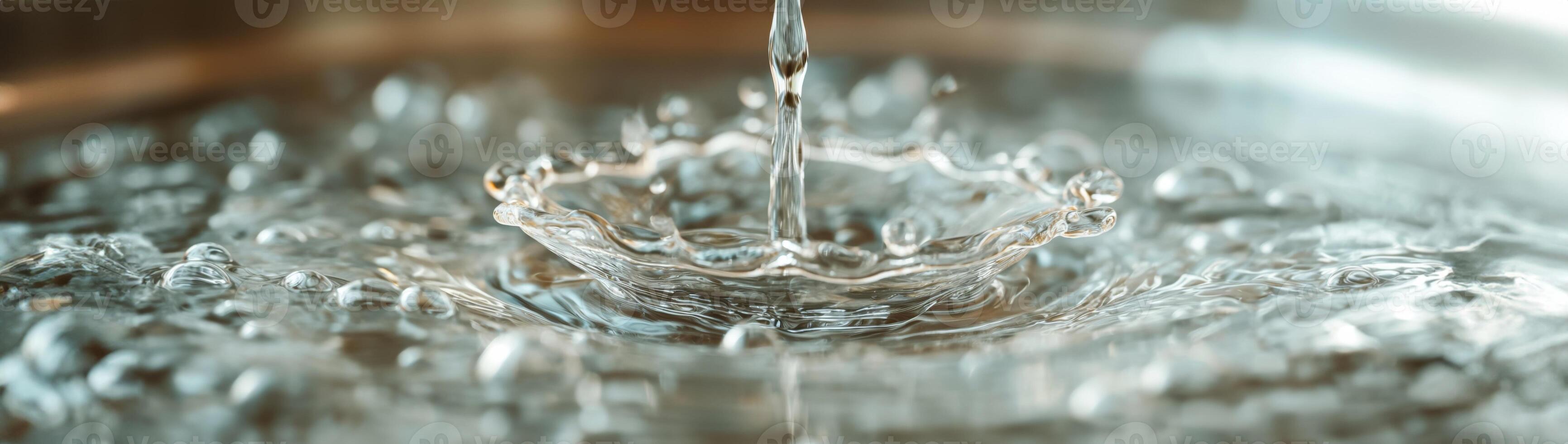 ai generato tranquillo acqua spruzzo e ondulazione sfondo foto