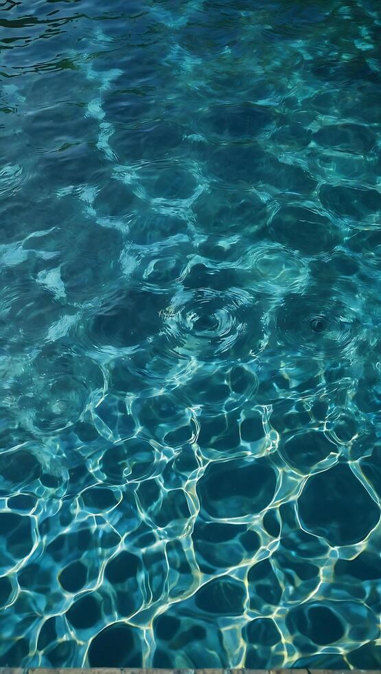 ai generato blu acqua onde, acqua struttura mescolanza il la tranquillità di piscine, oceano onde foto