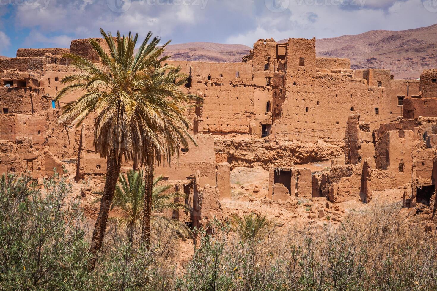 Tinerhir villaggio vicino georges todra a Marocco foto