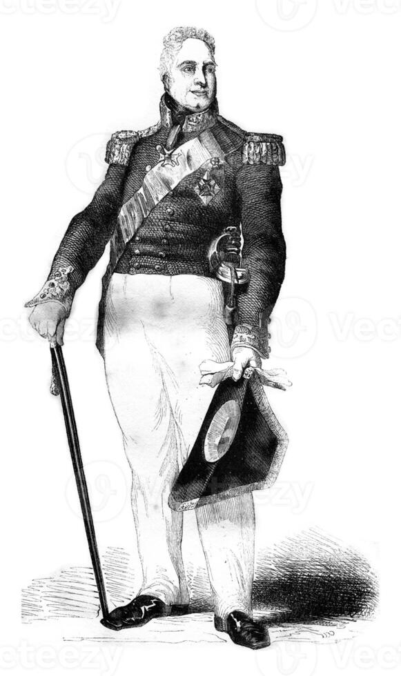 William iv, Principe reggente di Inghilterra, Vintage ▾ incisione. foto