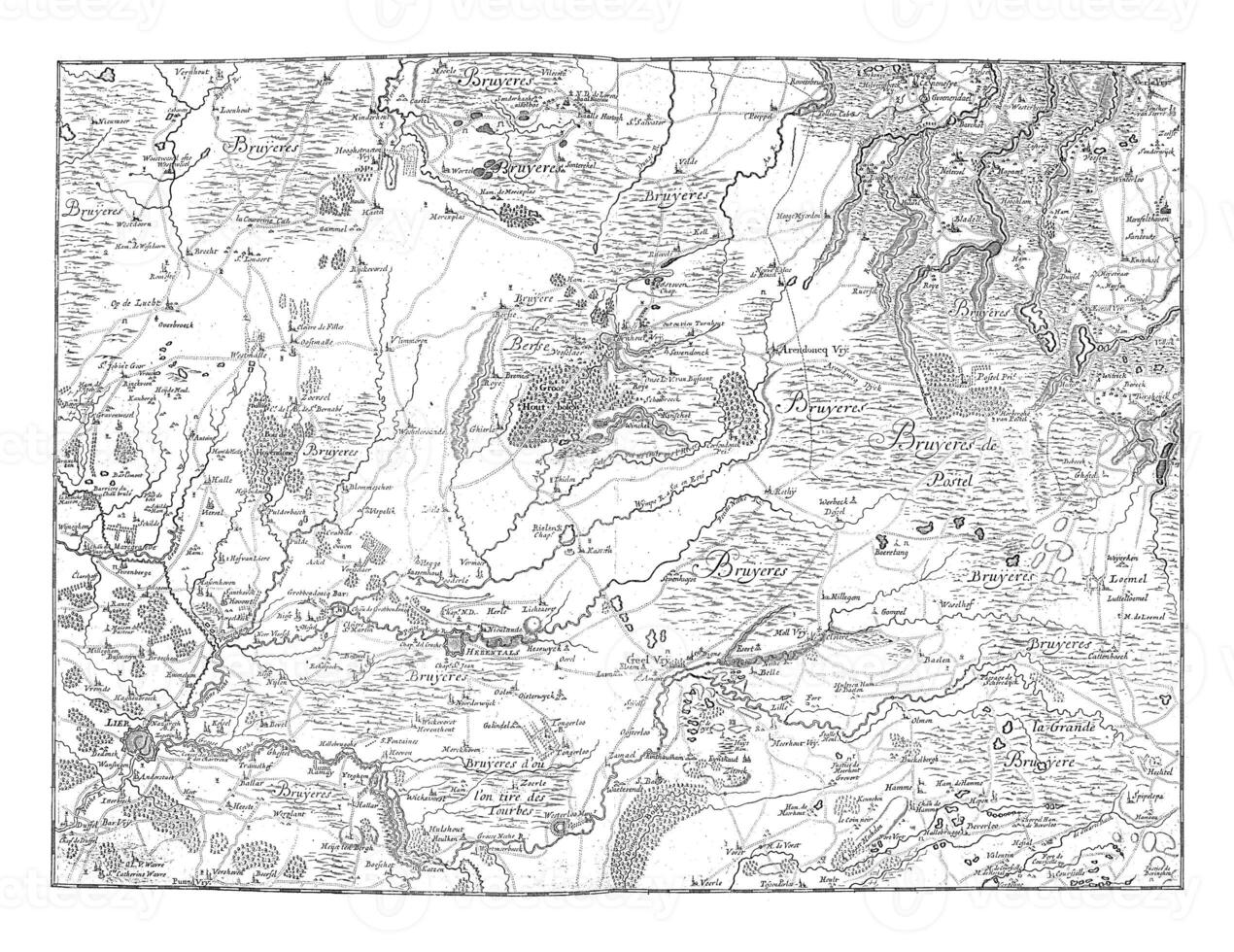 carta geografica di il Provincia di Anversa, Vintage ▾ illustrazione. foto