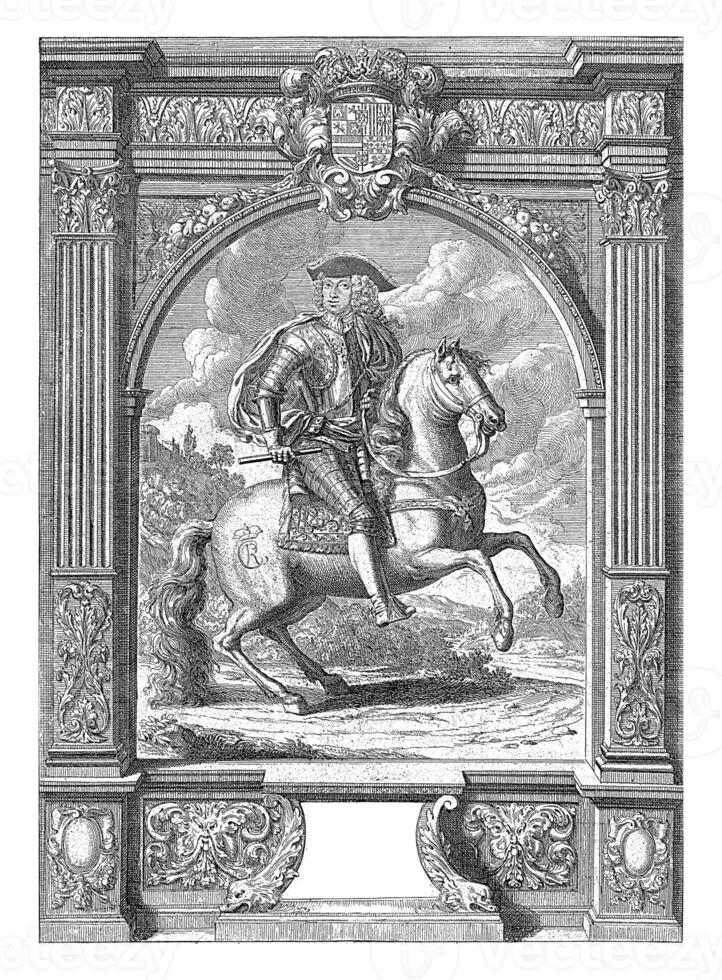 equestre ritratto di imperatore charles vi, Richard furgone Orley ii, 1711 - 1732 foto