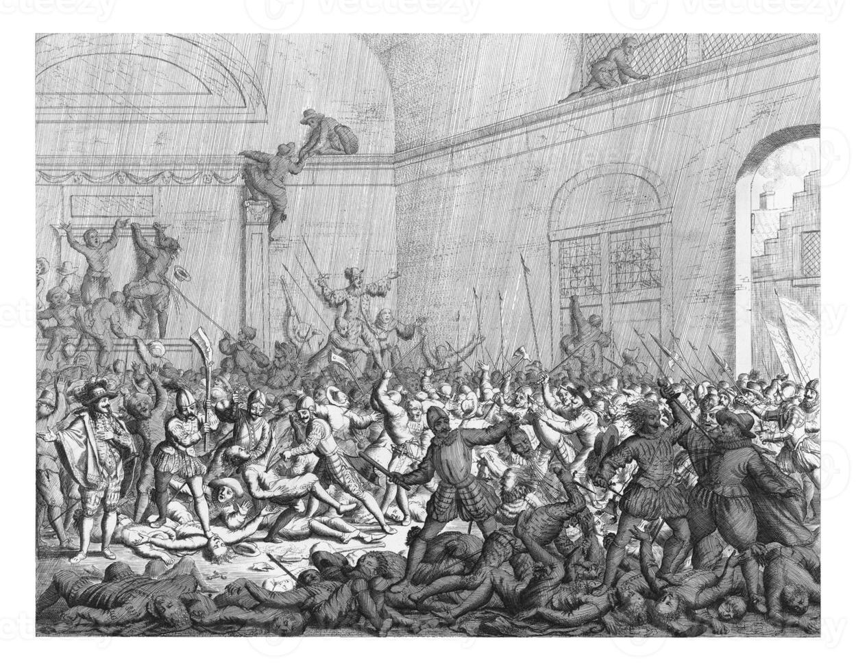 omicidio nel un' Chiesa nel naarden, 1572 foto