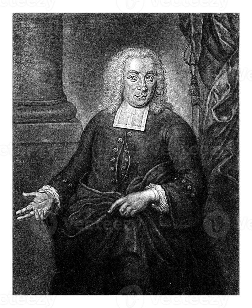 ritratto di samuel koenraad de bruno, johannes furgone vilsteren, dopo jan maurits Quinkhard, 1723 - 1763 foto