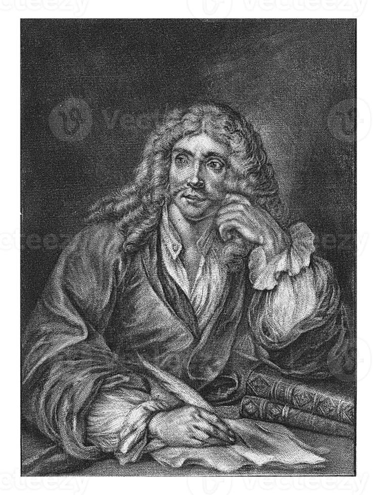 ritratto di jean battista poquelin de Molière, jan de grosso, 1699 - 1776 foto