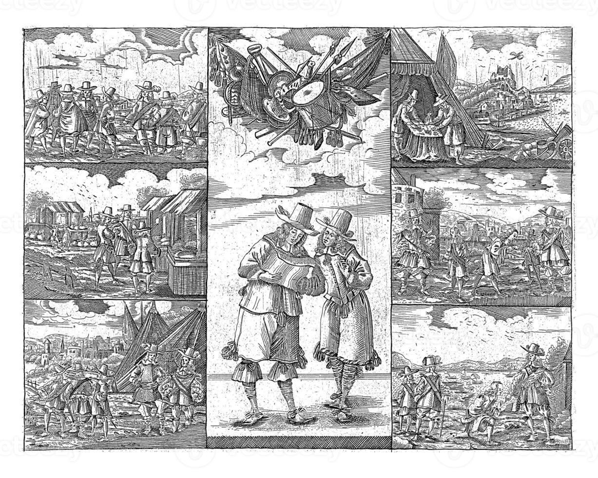 cartone animato su il olandese e loro relazione per cromwell e il re di Svezia, c. 1657-1658 foto