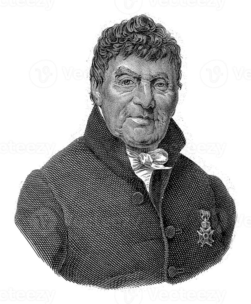 ritratto di cornelio Enrico un' roy, pugnale porcatrice, dopo jan Adamo Krusemann, 1810 - 1835 foto