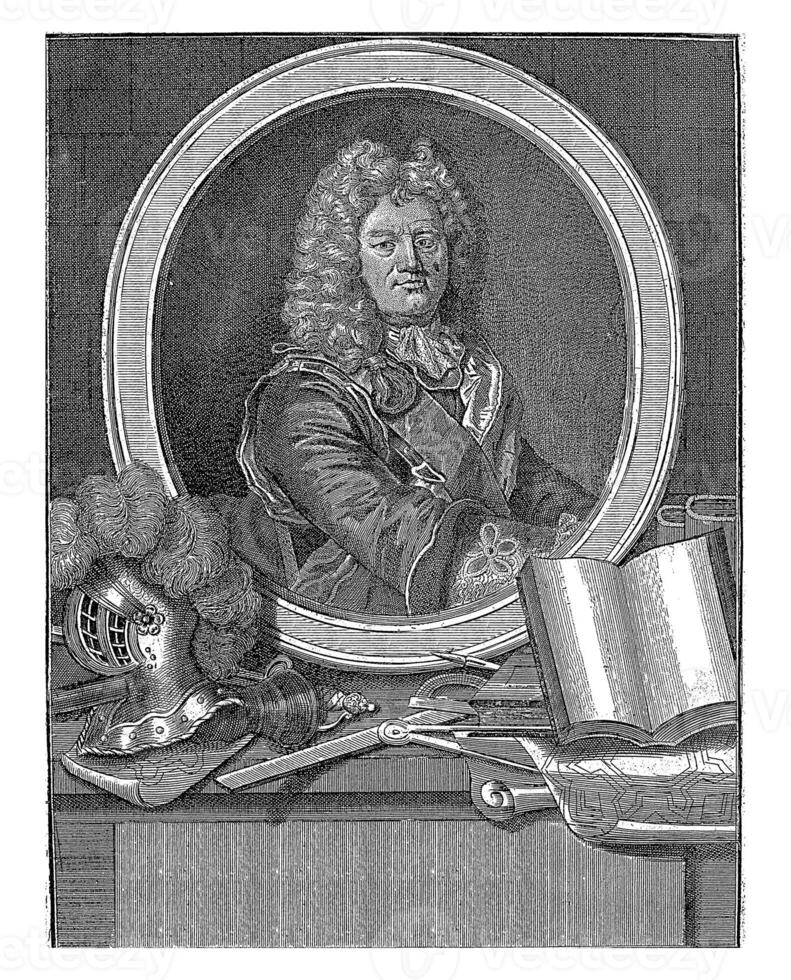 portret furgone sebastiano Le prestre de vauban, giorgio Paolo busch, dopo giacinto rigaud, 1707 - 1756 foto