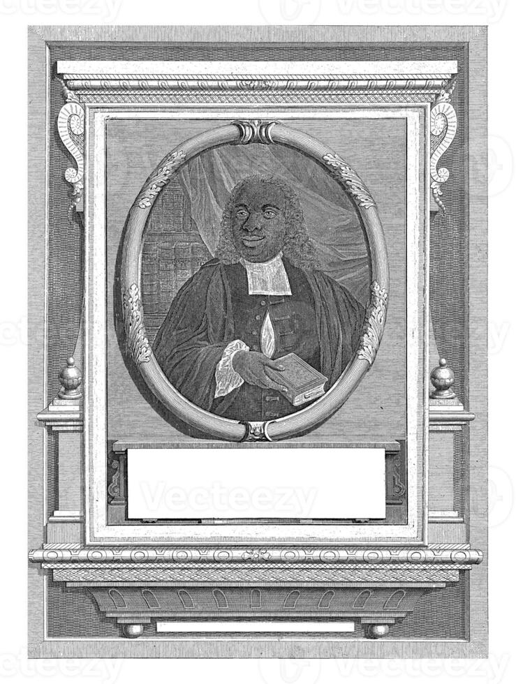 ritratto di predicatore jacobus elisa johannes capiteina, francois furgone bleyswijck, 1681 - 1746 foto