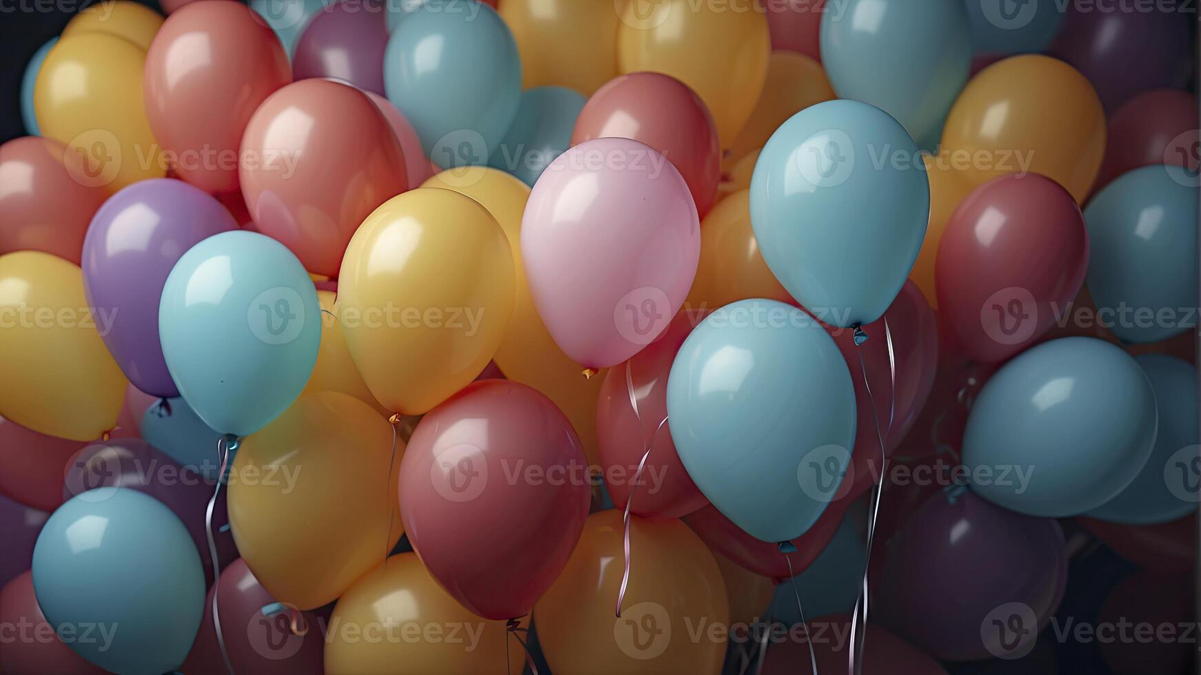 ai generato colorato palloncini nel il aria, colorato palloncini sfondo, colorato Palloncino sfondo, contento sfondo foto