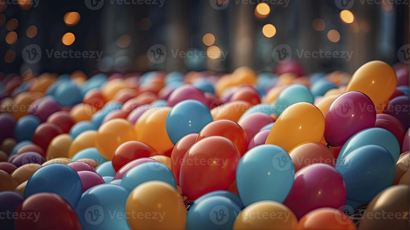 ai generato colorato palloncini nel il aria, colorato palloncini sfondo, colorato Palloncino sfondo, contento sfondo foto