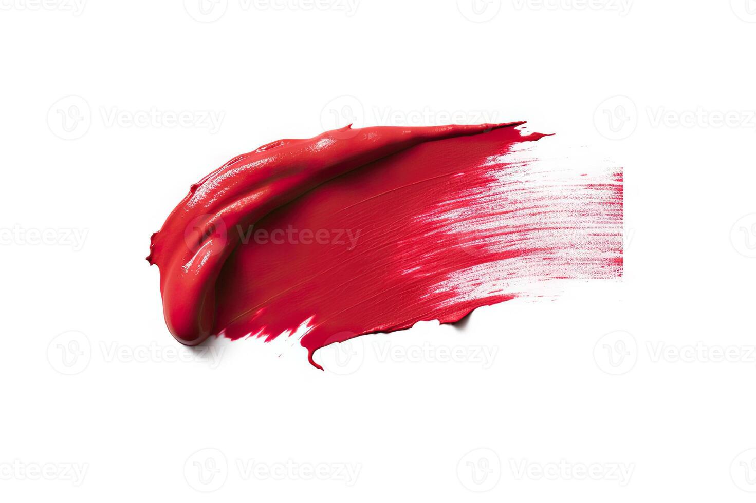 ai generato colorato rossetto swatch con macchie e sbavature isolato su bianca sfondo. creato con generativo ai foto