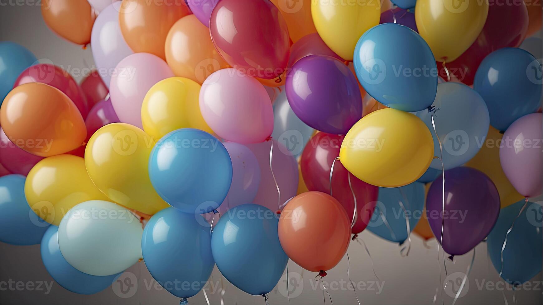 ai generato colorato palloncini nel il aria, colorato palloncini sfondo, colorato Palloncino sfondo, contento sfondo foto