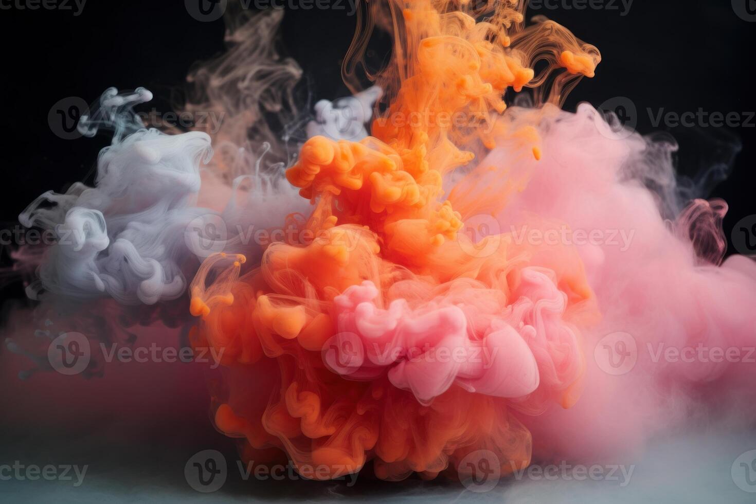 ai generato misterioso bene arte donna foto nel colorato Fumo. creare ai