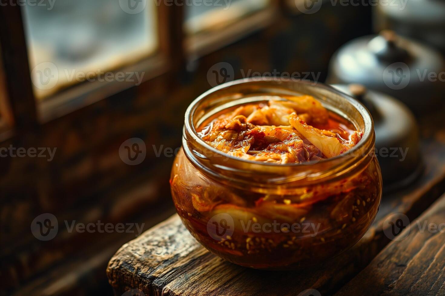ai generato asiatico cucina. coreano kimchi. cibo foto