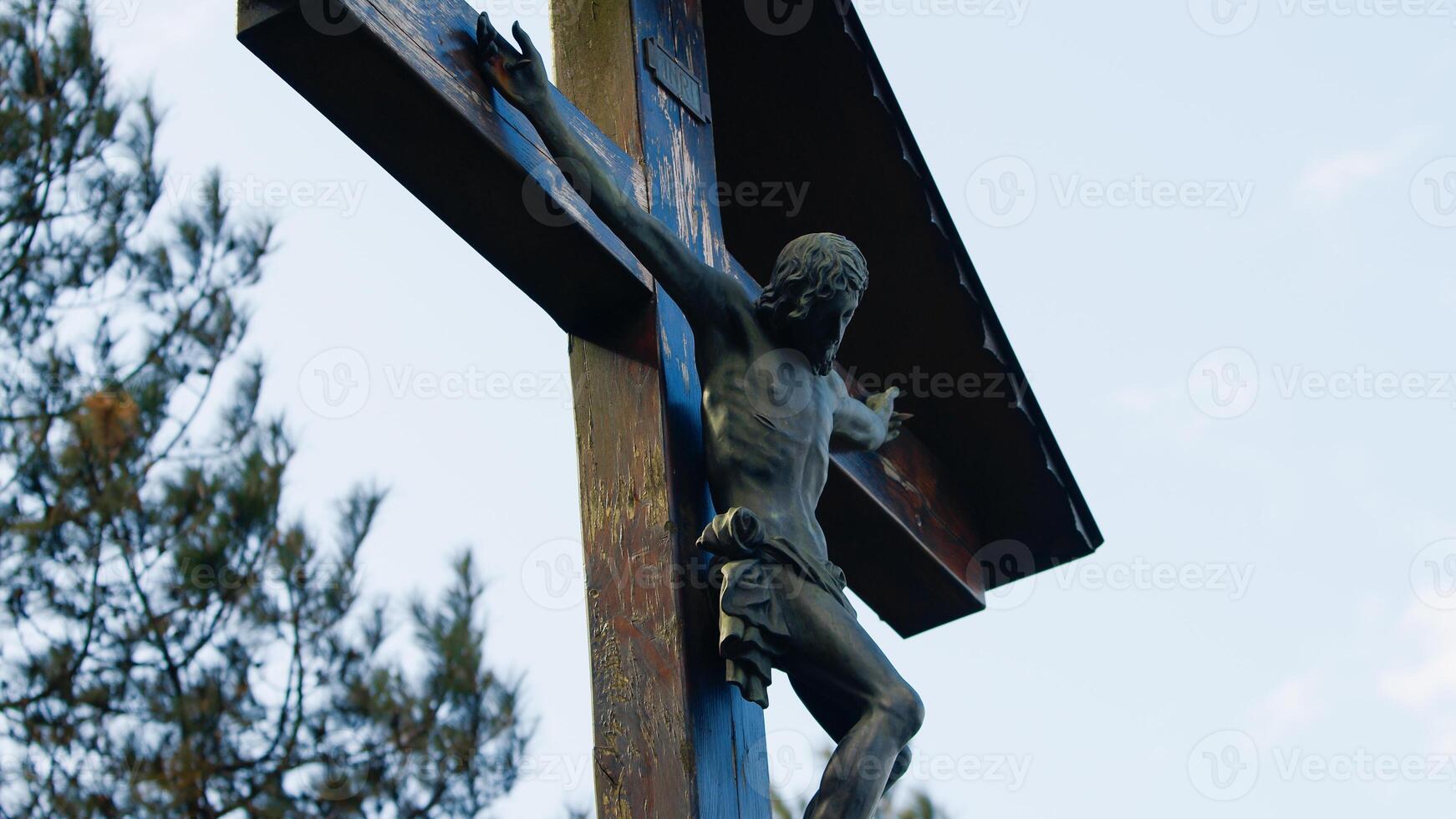 Gesù Cristo crocifisso nel il montagna foto