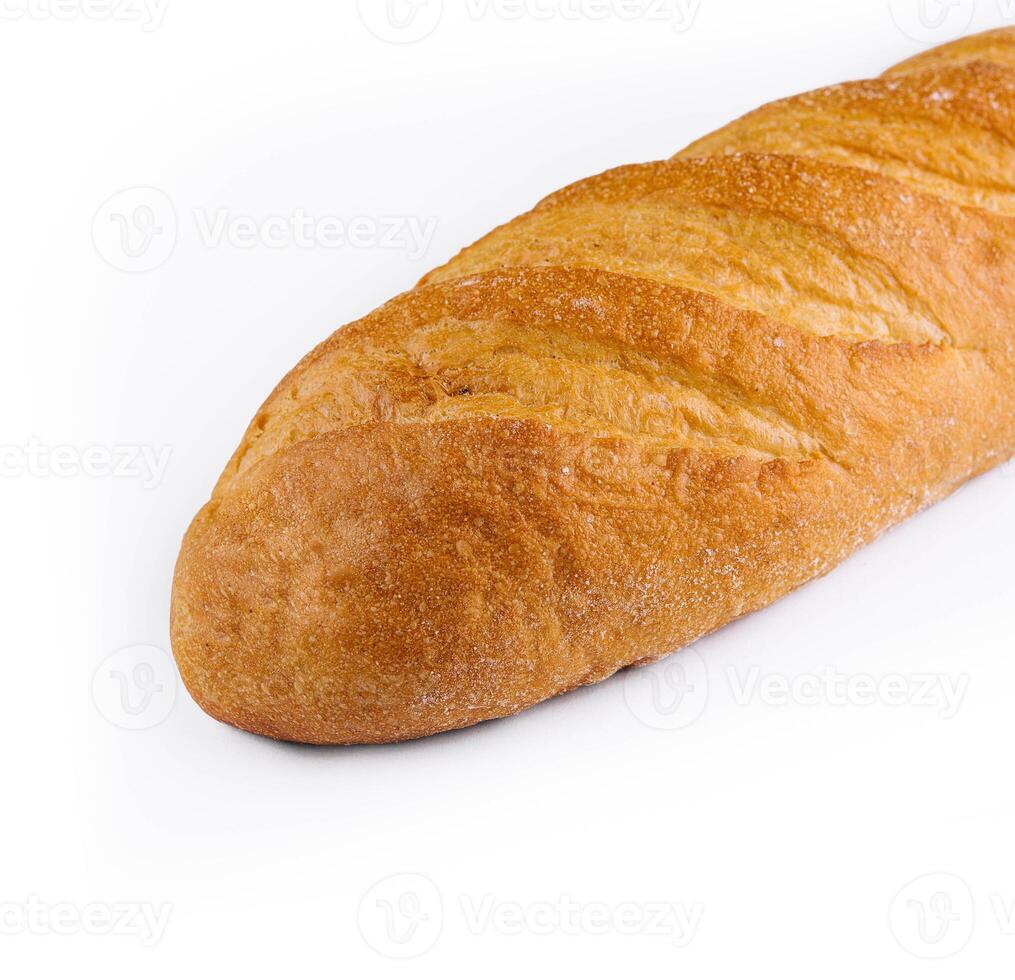 bianca pane isolato su un' bianca sfondo foto