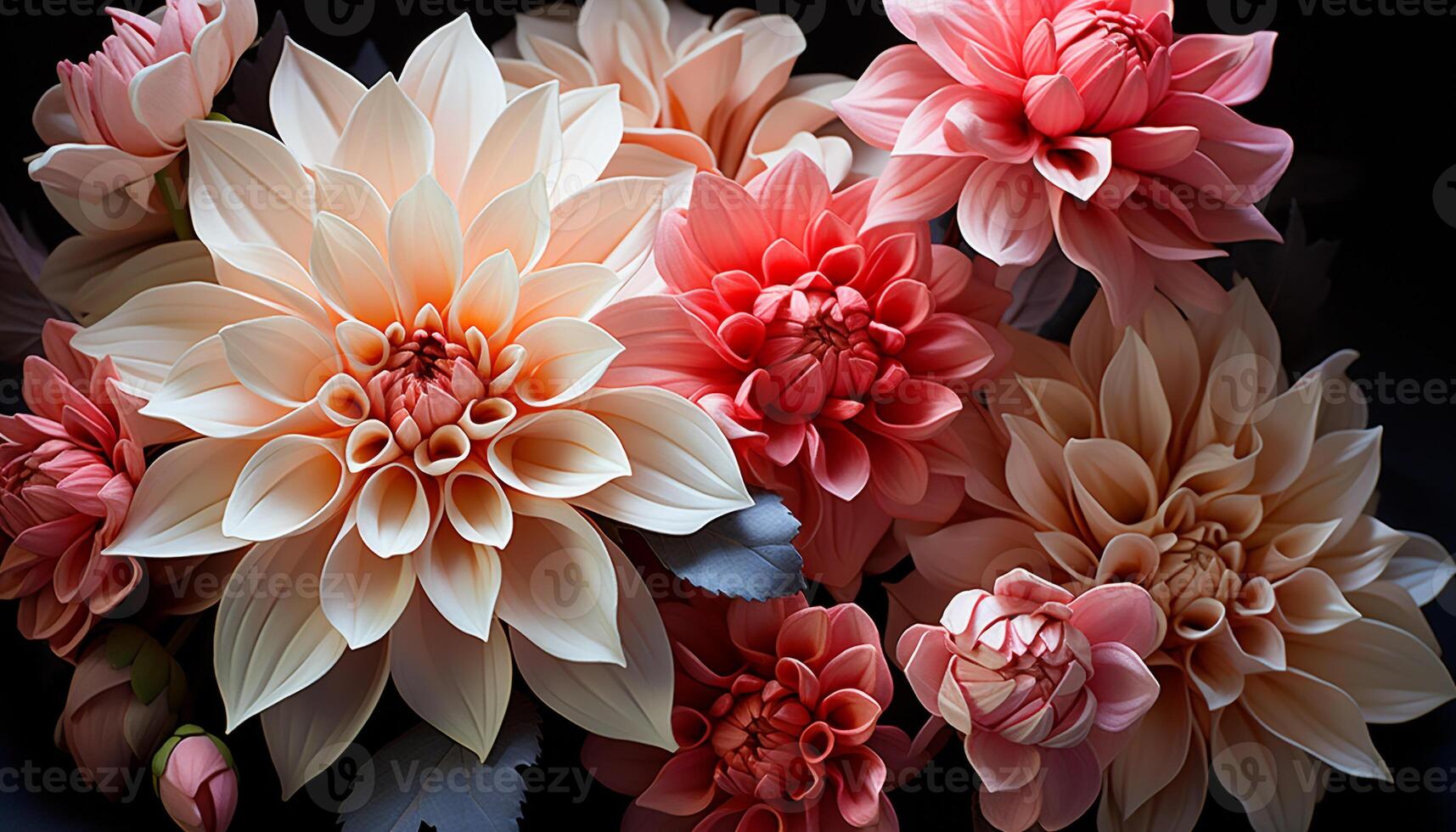 ai generato il vivace mazzo di Multi colorato fiori porta bellezza per natura generato di ai foto