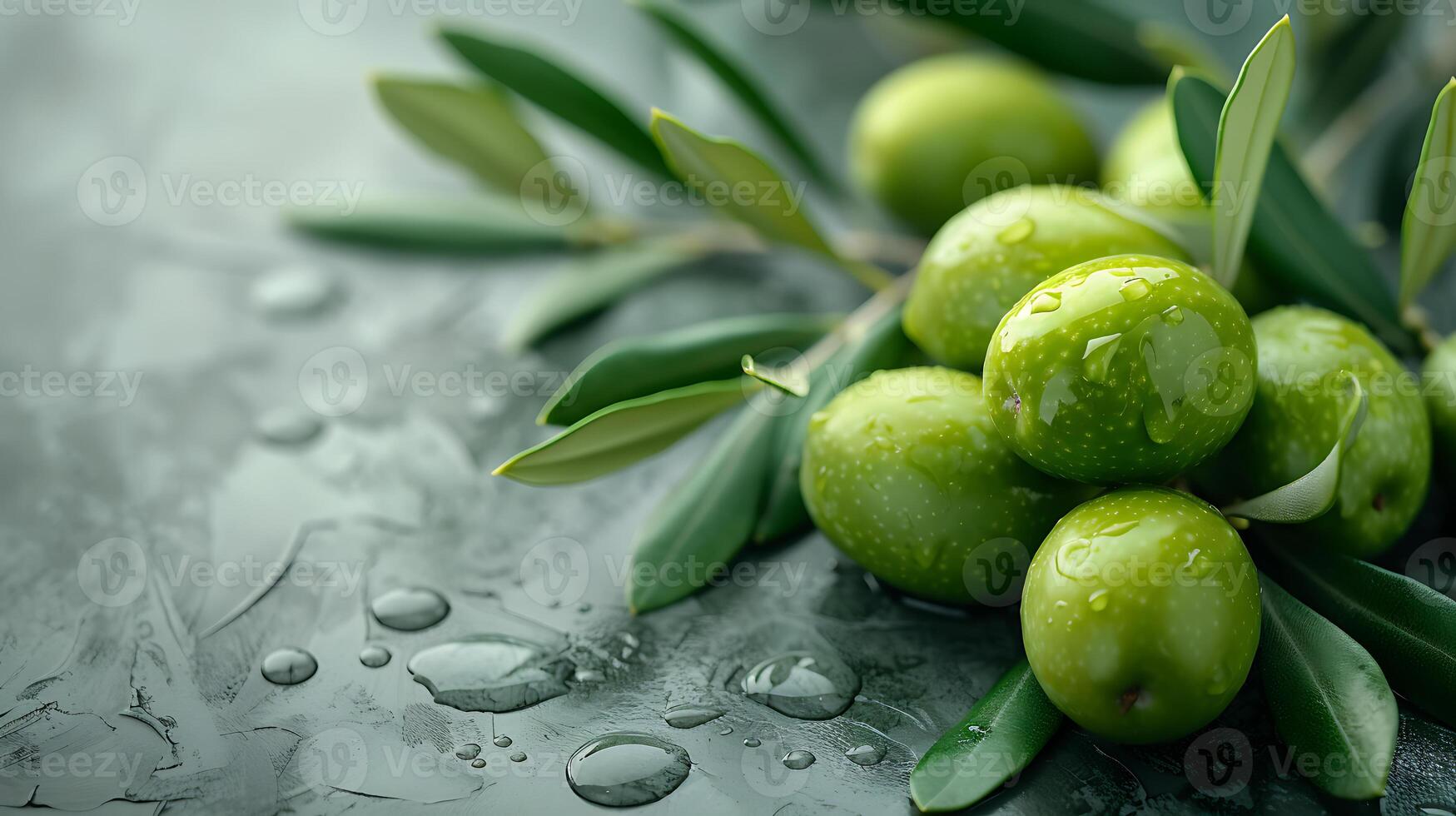 ai generato oliva frutta ramo vicino su Visualizza foto