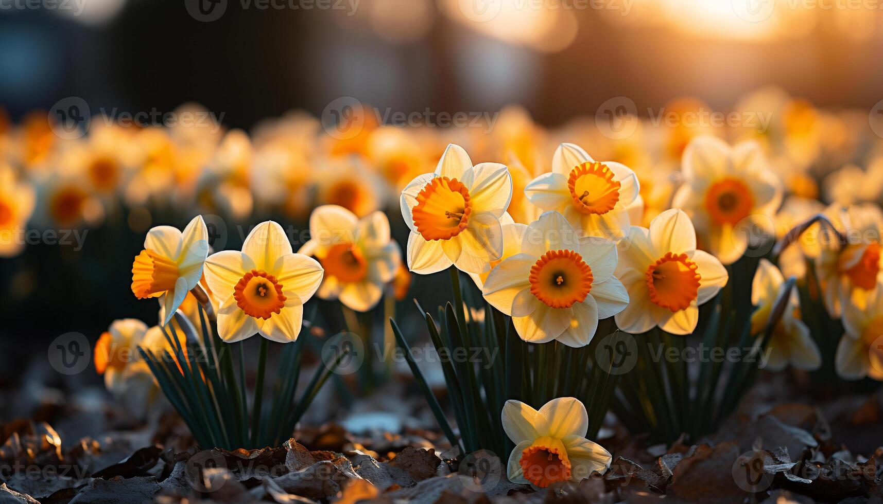 ai generato luminosa giallo fiore testa nel prato, vivace colori di natura generato di ai foto