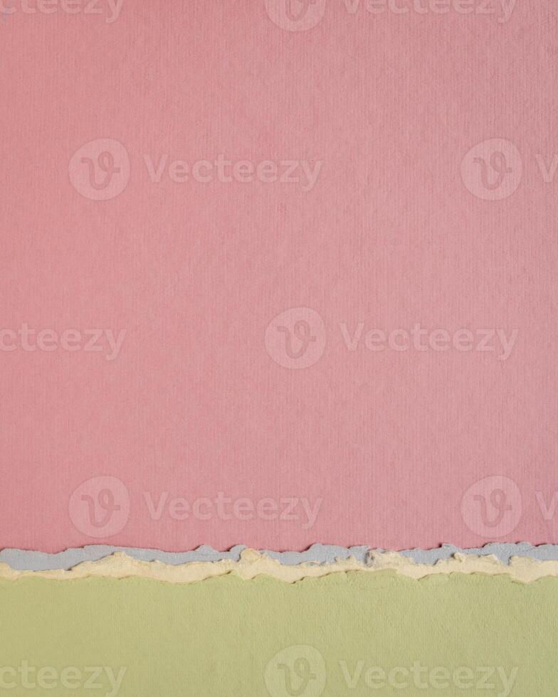 astratto carta paesaggio nel rosa e verde pastello toni - collezione di fatto a mano straccio documenti foto