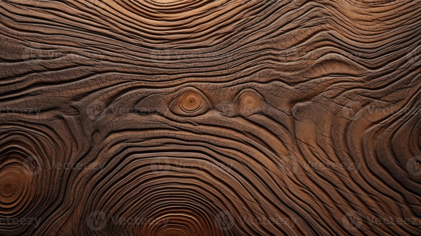 ai generato scavare in il biologico calore di un' di legno tagliare struttura. ai generato foto