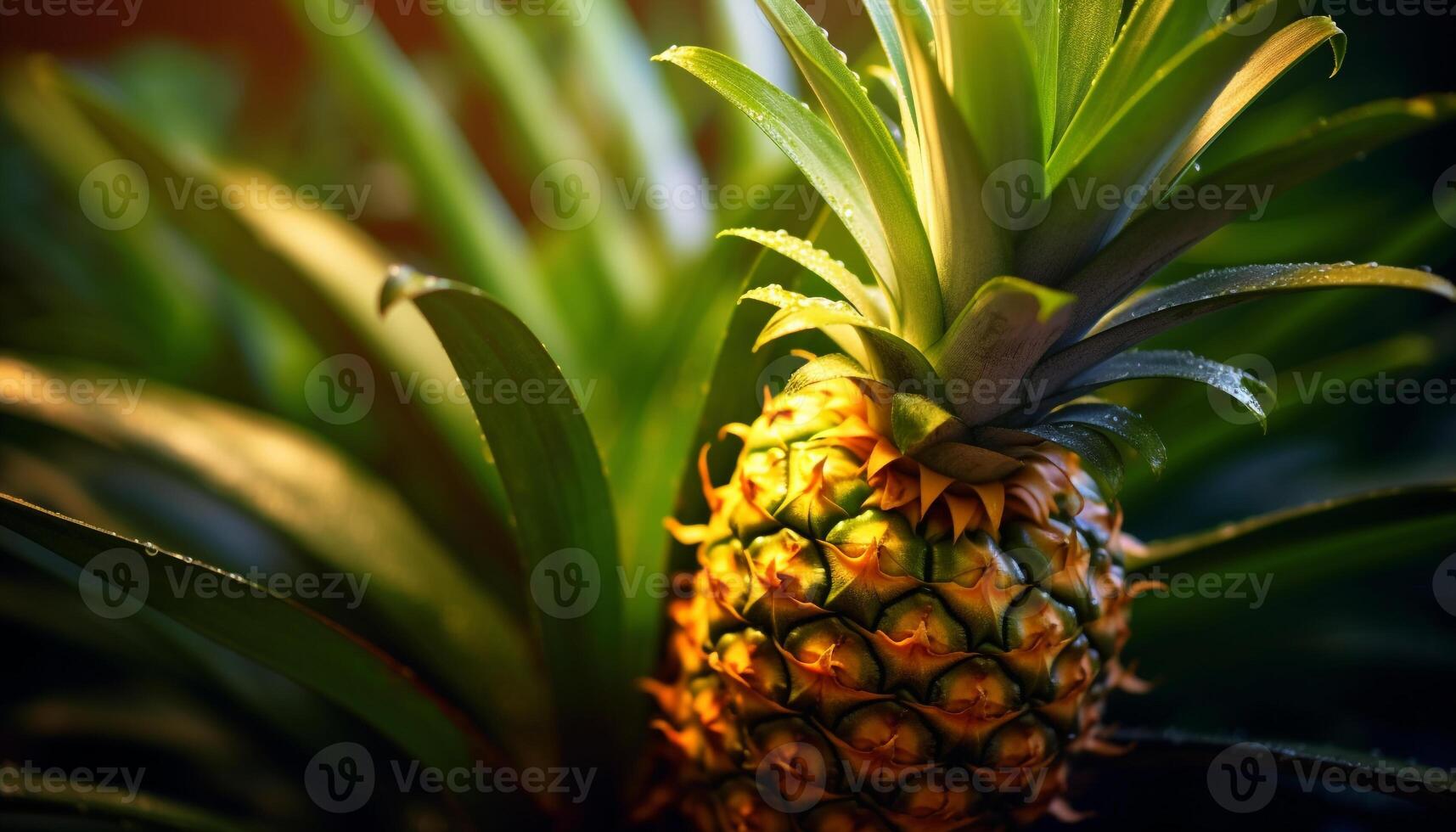 ai generato fresco ananas, natura dolce tropicale frutta diletto generato di ai foto