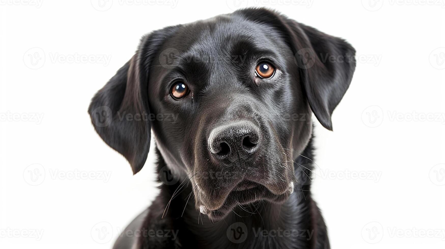 ai generato labrador cane da riporto ritratto isolato su bianca sfondo. domestico cane. foto