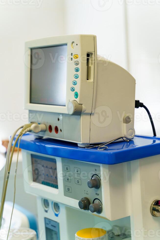 meccanico ventilazione attrezzatura. polmonite diagnosticare. ventilazione di il polmoni con ossigeno. foto