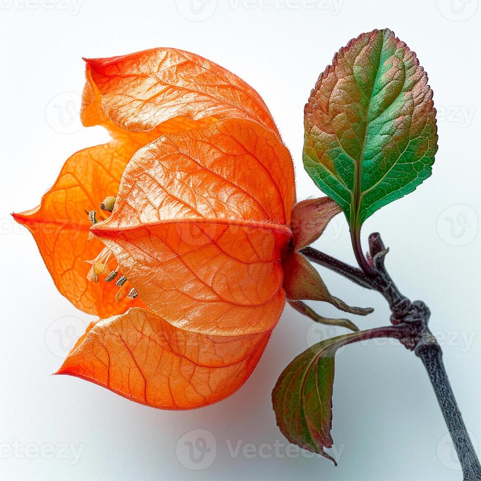 ai generato physalis su un' bianca isolato sfondo - ai generato Immagine foto