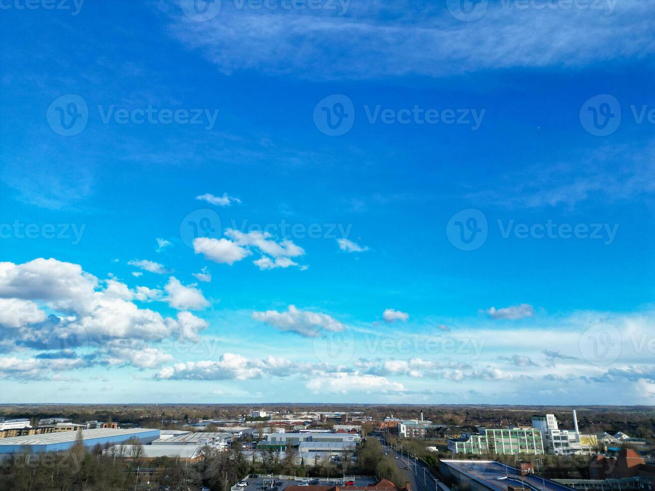 aereo Visualizza di città centro di welwyn giardino città di Inghilterra UK. marzo 1°, 2024 foto