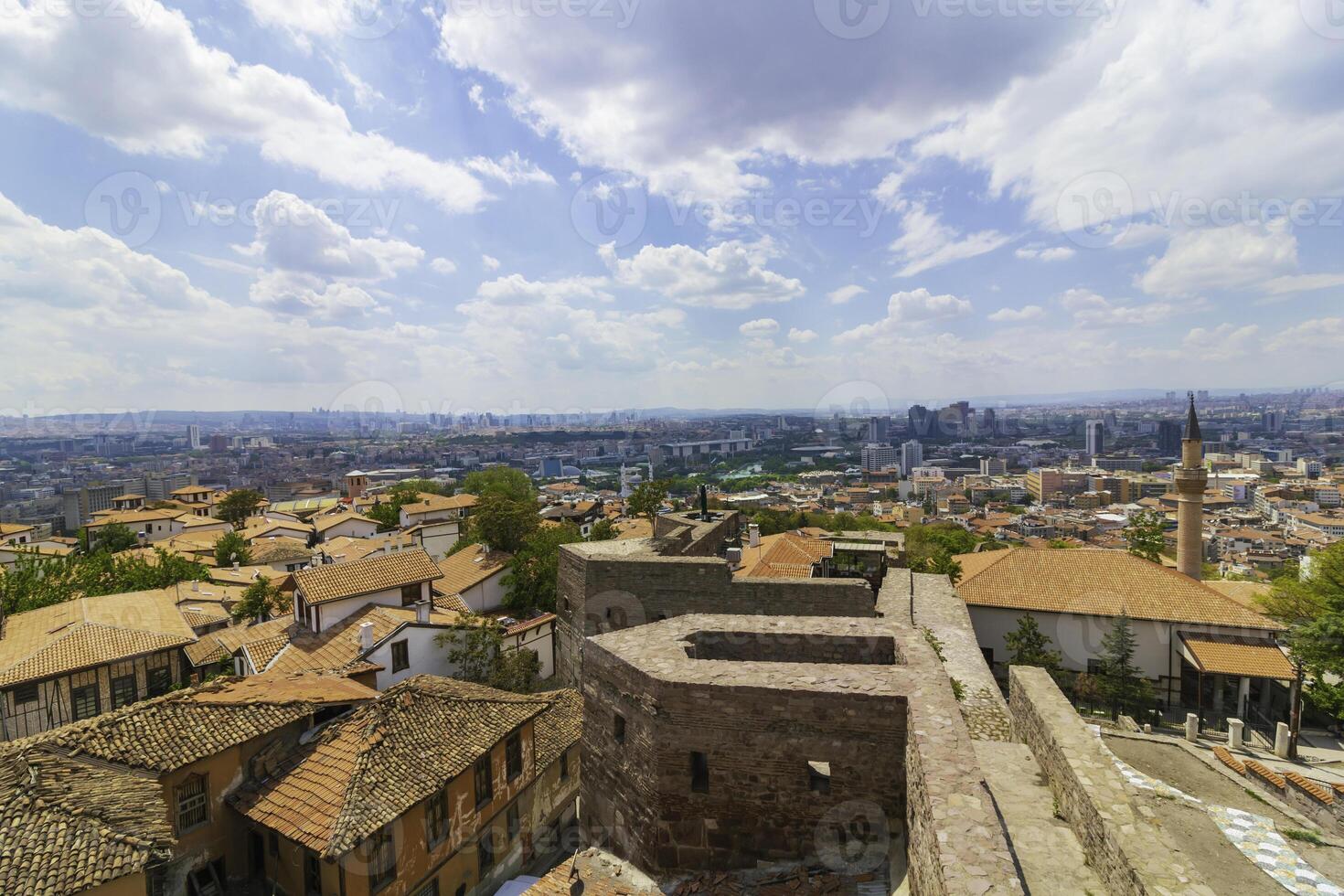 ankara castello e paesaggio urbano di ankara. capitale città di tacchino foto