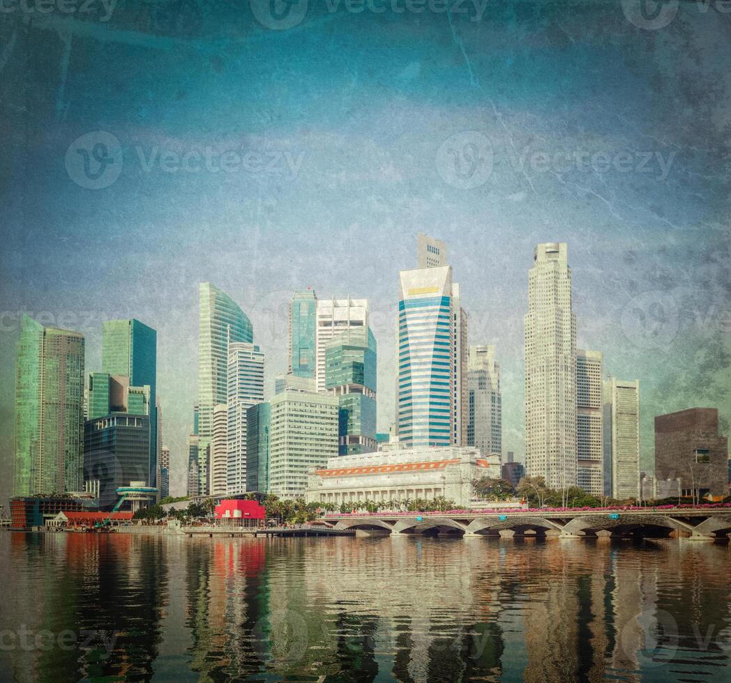 Singapore attività commerciale quartiere grattacieli a giorno foto