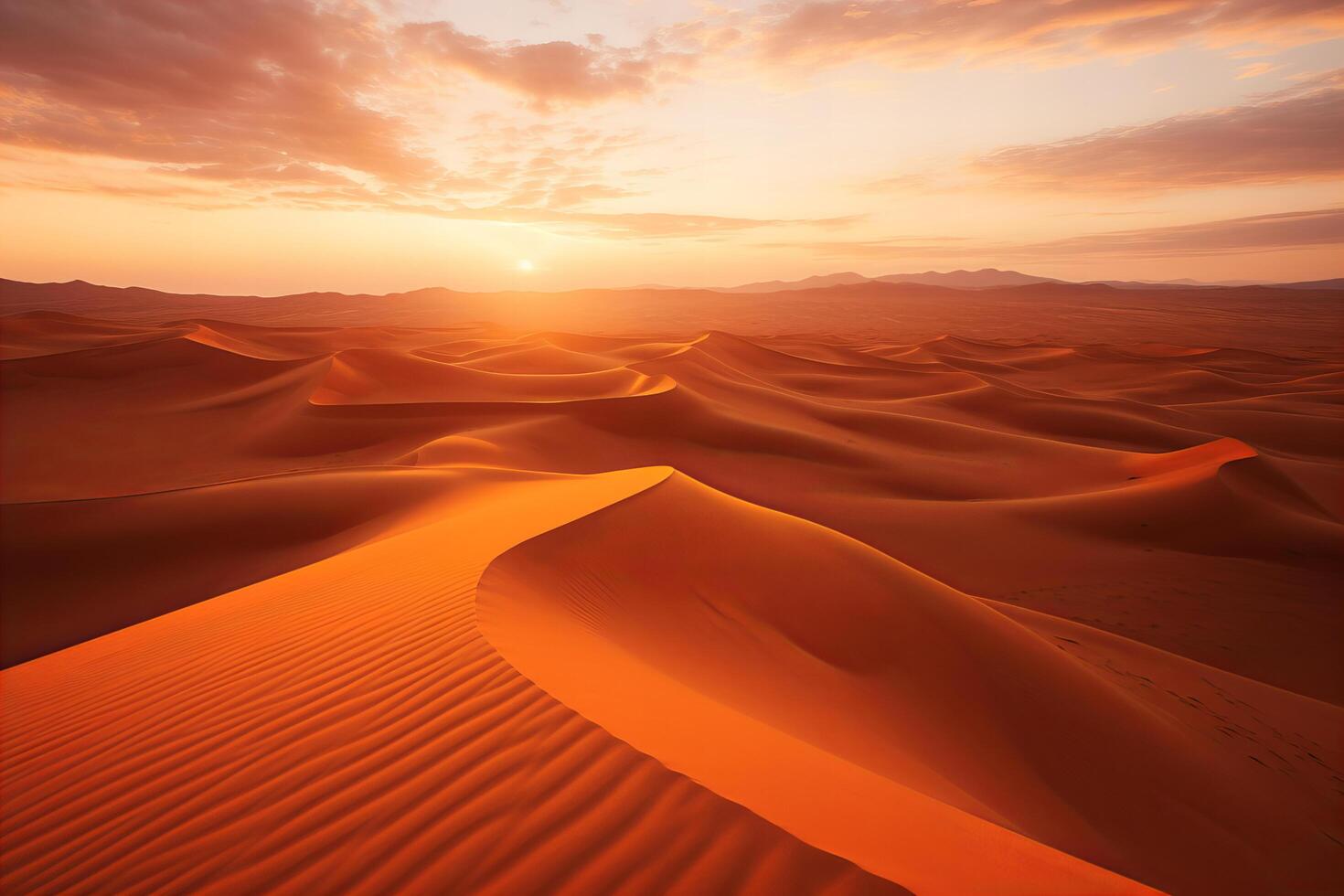 ai generato aereo Visualizza di sabbia dune foto