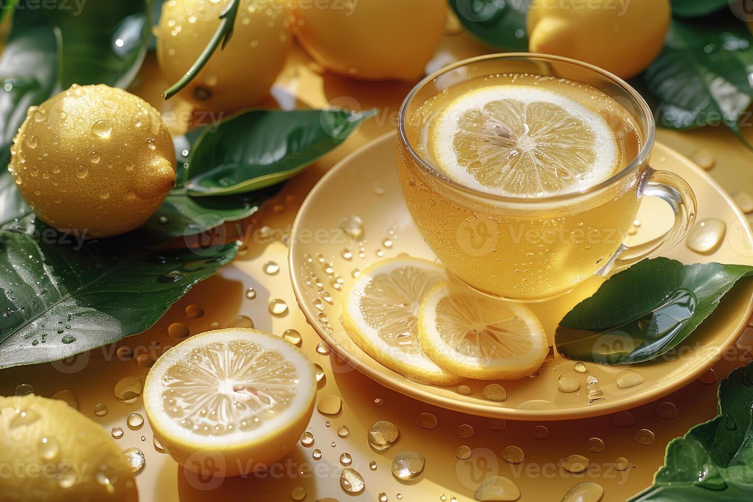 ai generato fresco spremuto limonata professionale pubblicità cibo fotografia foto