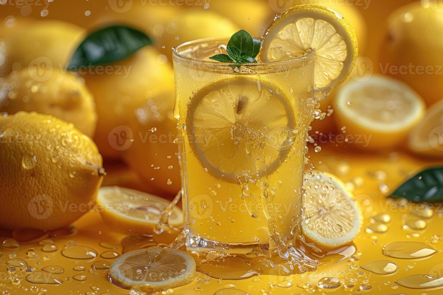 ai generato fresco spremuto limonata professionale pubblicità cibo fotografia foto