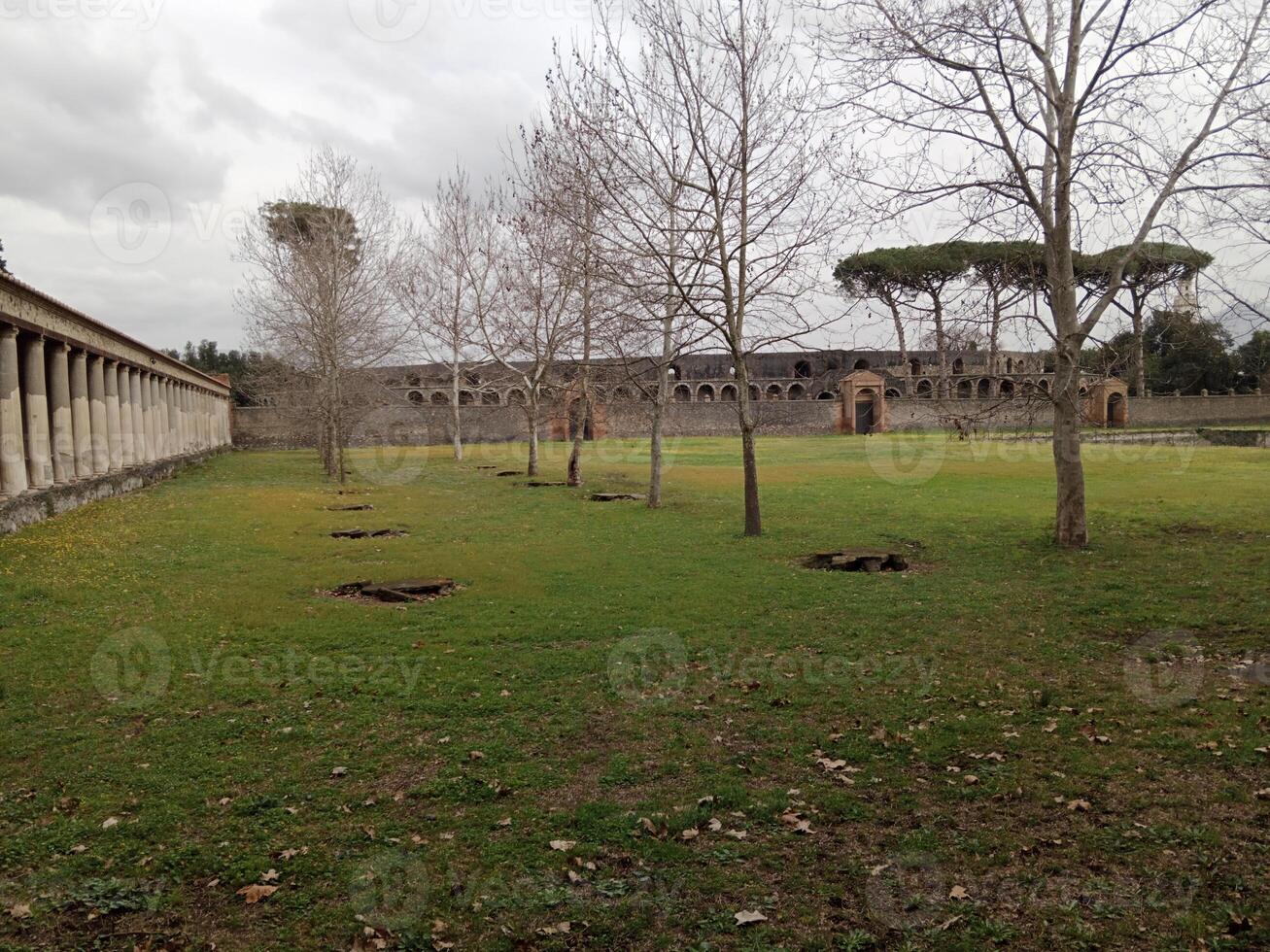 pompei, il antico romano città sepolto di il eruzione di montare vesuvio, sta come un' unesco mondo eredità luogo, offerta un' unico intravedere in quotidiano vita durante il romano impero. foto