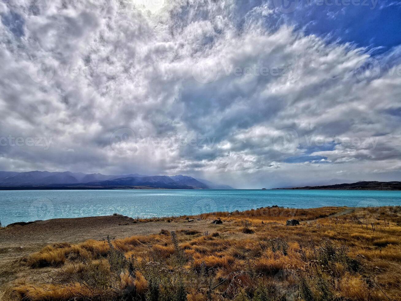 Visualizza di lago pukaki foto