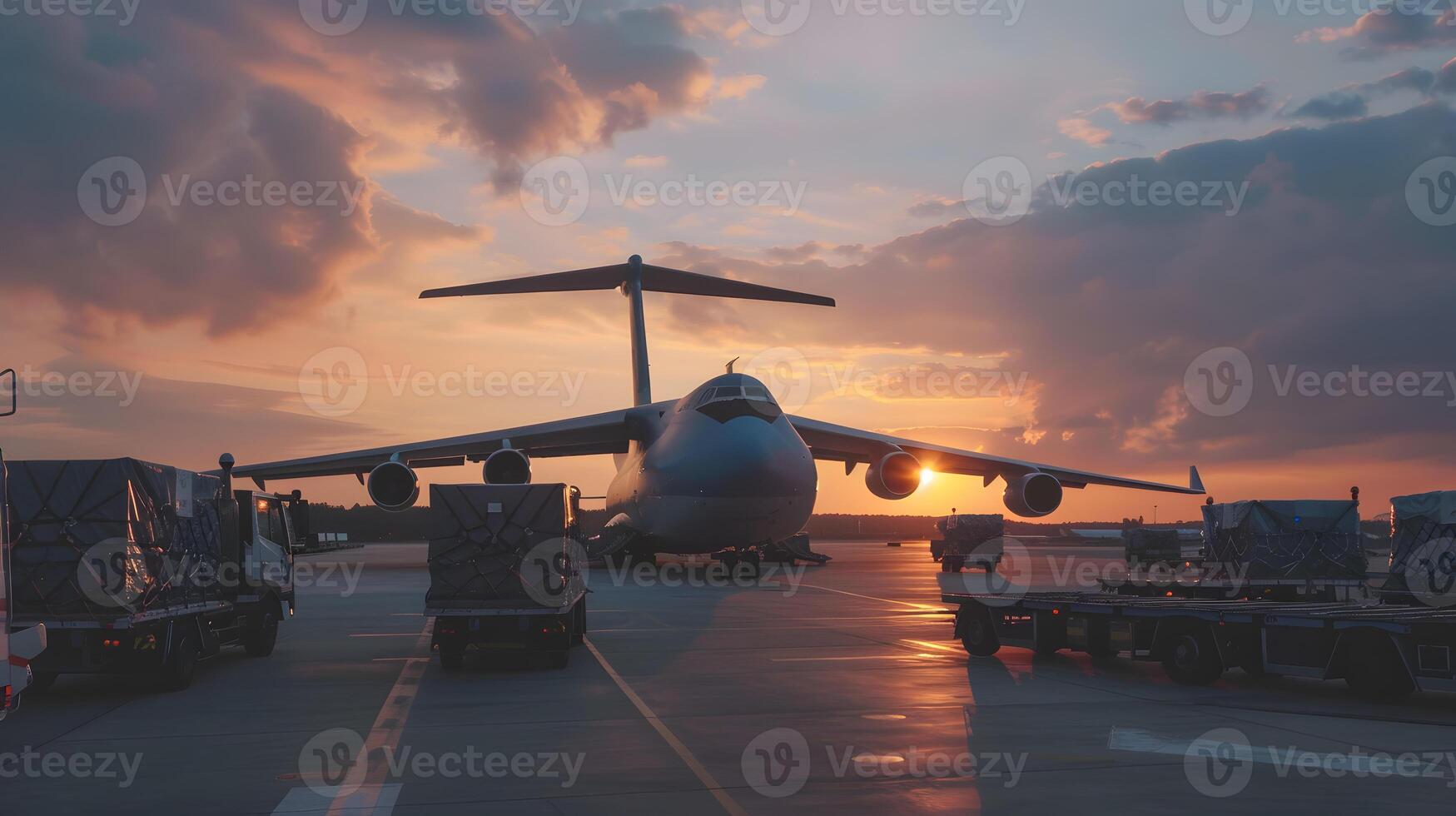 ai generato un' carico aereo a il aeroporto banchine carichi o scarica carico. ai generato foto