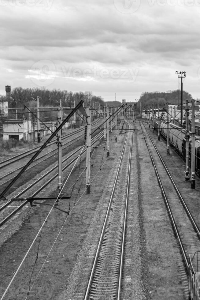 fotografia per tema ferrovia traccia dopo passaggio treno su Ferrovia foto