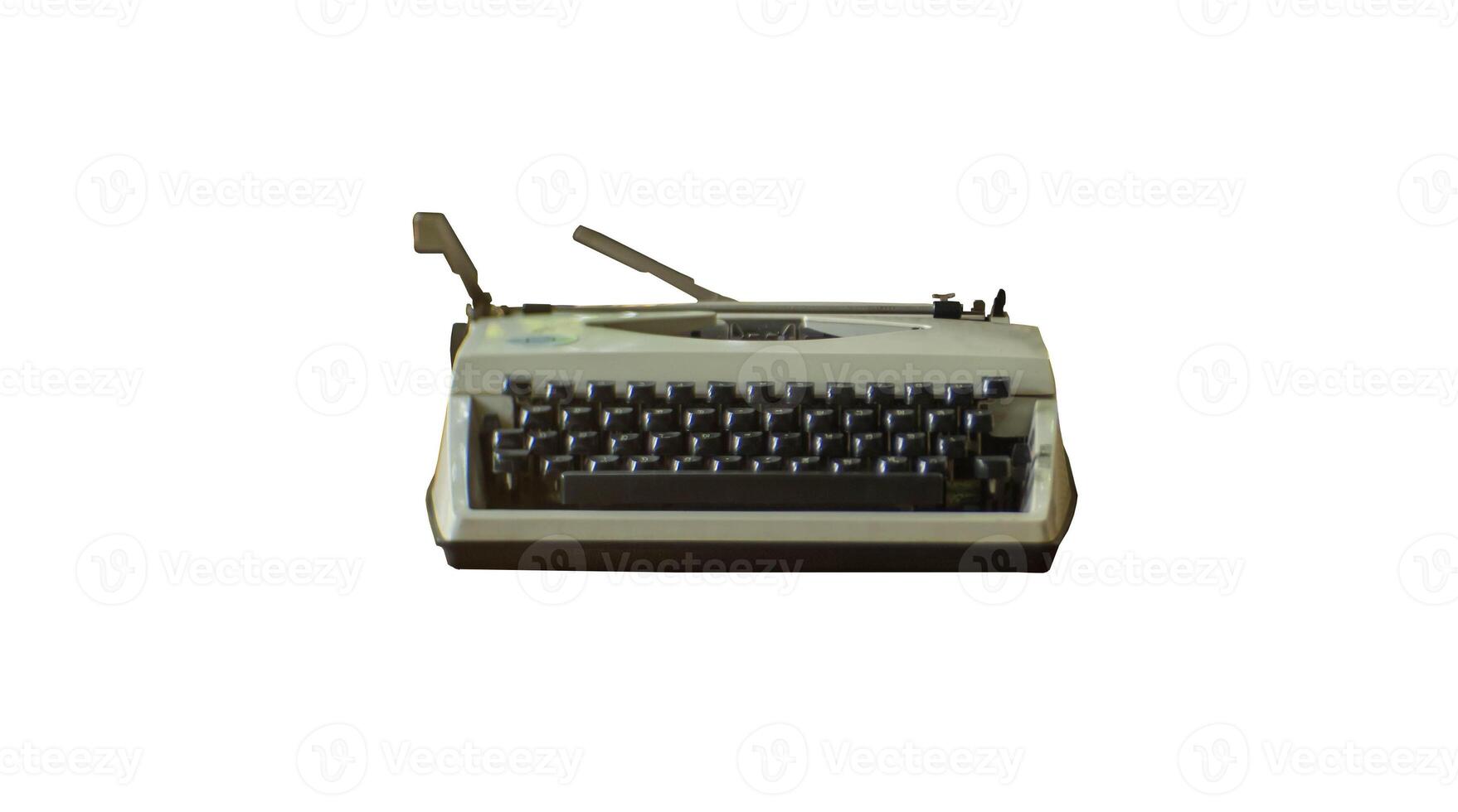 Vintage ▾ macchina da scrivere su bianca bg foto