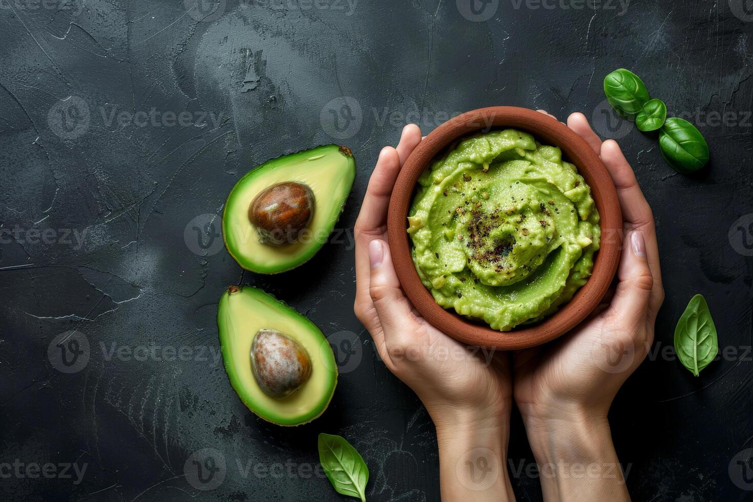 ai generato un' ciotola su messicano guacamole, messicano gastronomia, bandiera con copia spazio, generativo. ai generativo foto