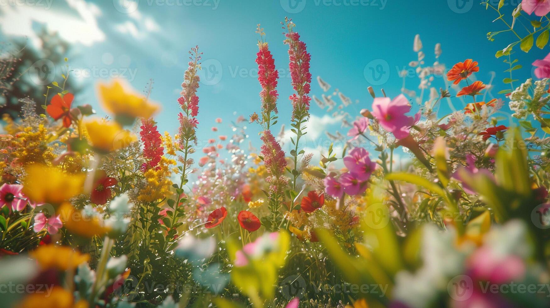 ai generato il giardino è un' bellissimo ambientazione per il estate. foto