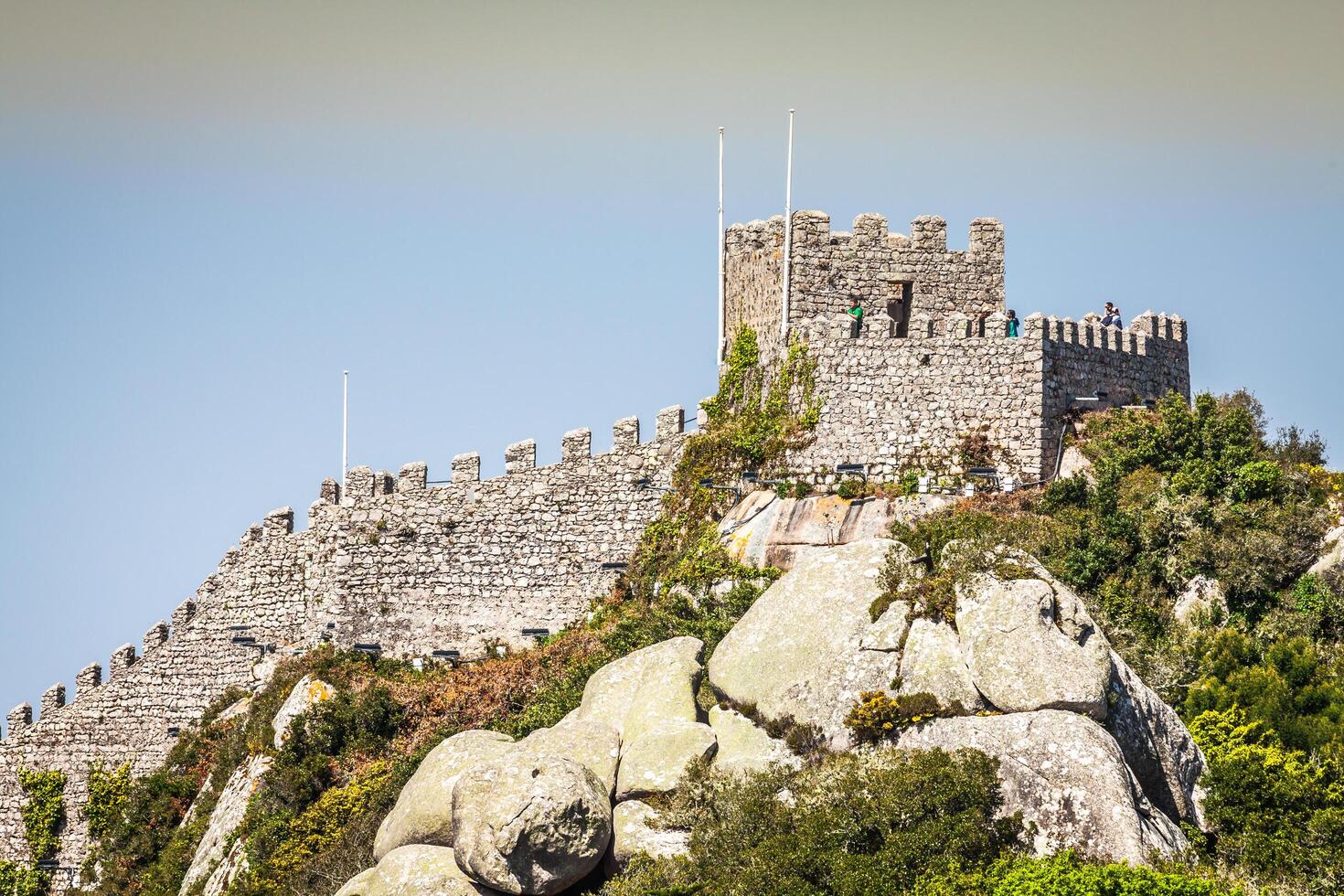 Visualizza di il brughiere castello nel sintra, Portogallo foto