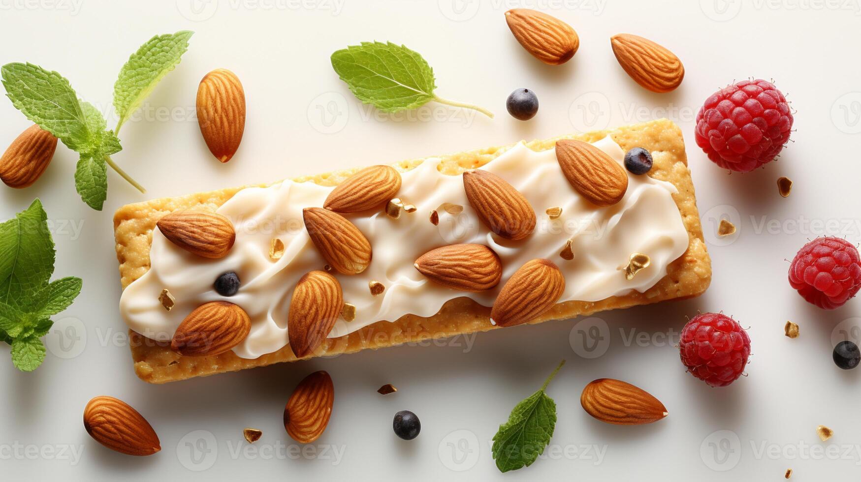 ai generato energia bar cibo proteina merenda Noce cereale dolce foto