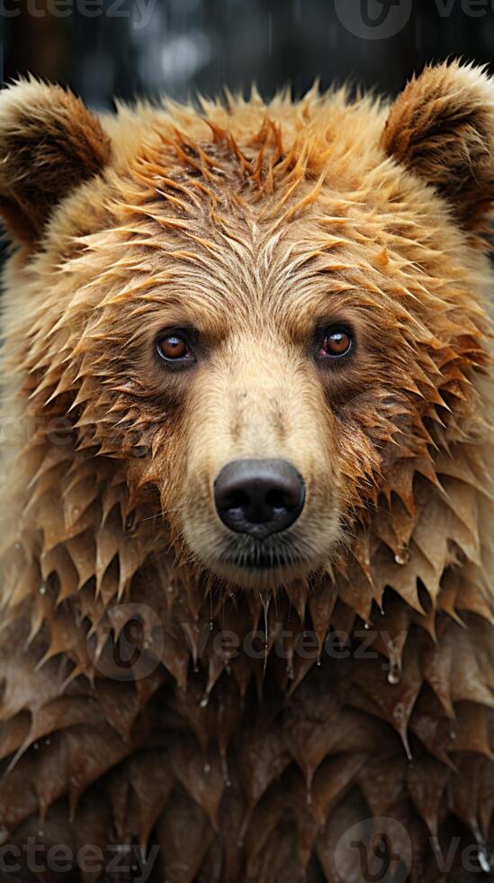 ai generato polare orso poco carino animale portafortuna natura foto