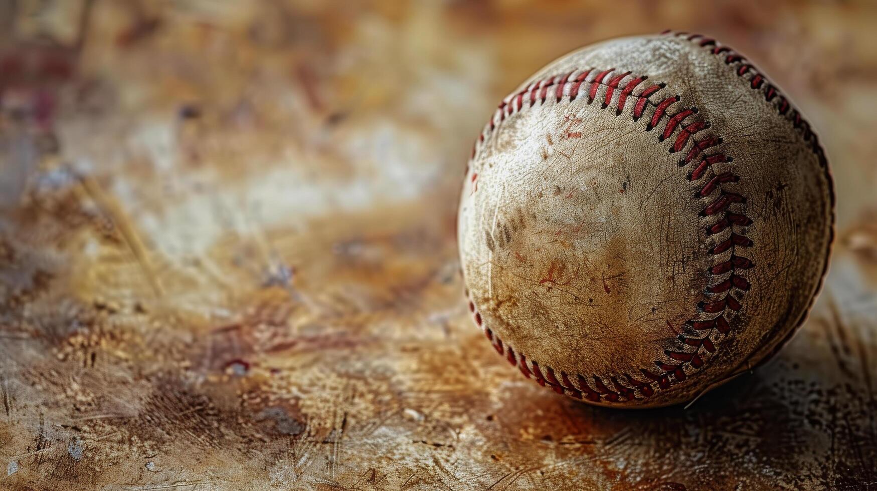 ai generato baseball su lussureggiante verde campo foto