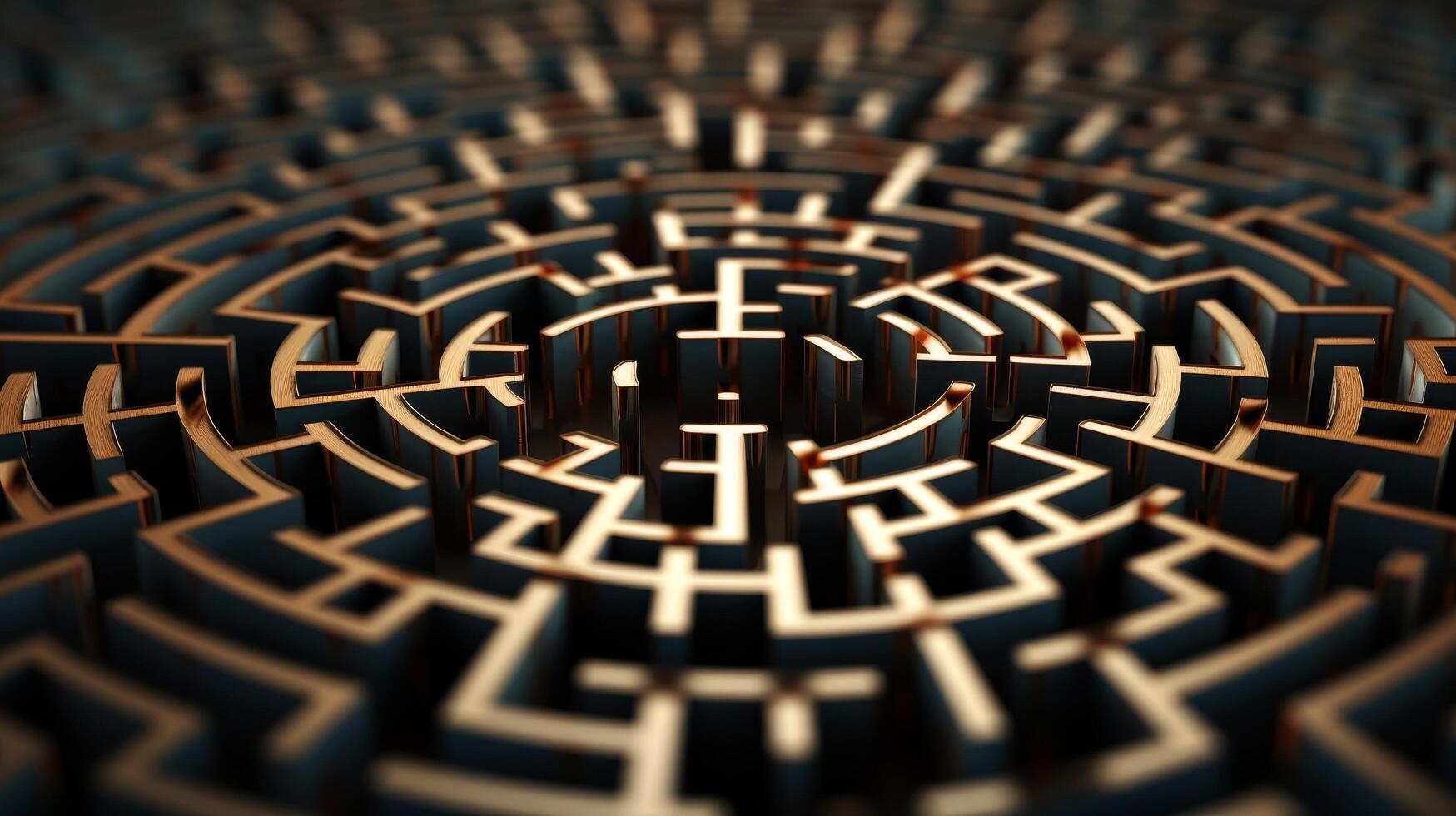 ai generato astratto labirinto che rappresentano il viaggio di problema soluzione foto