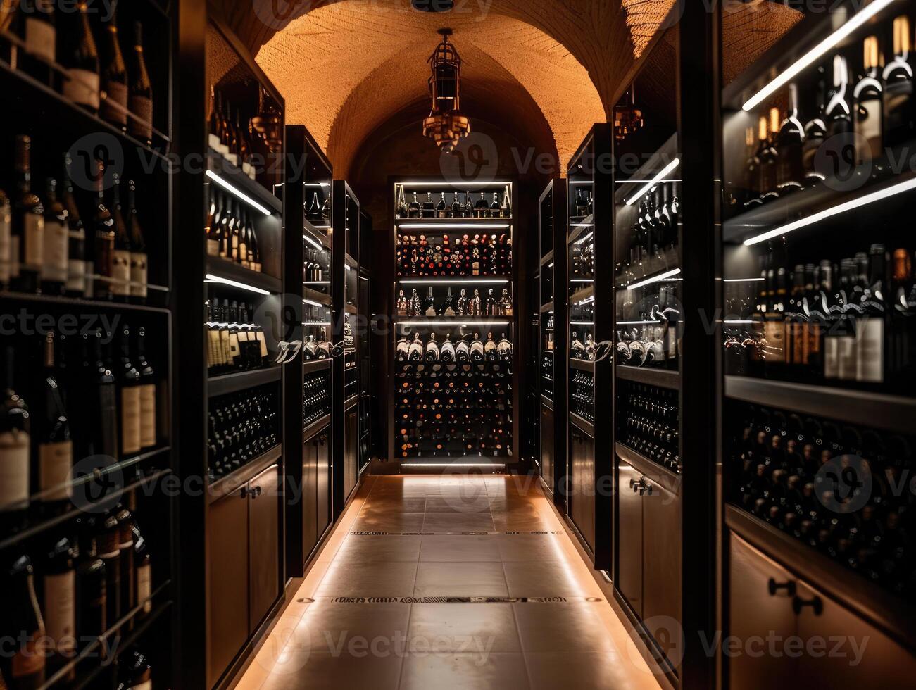 ai generato lusso vino cantina degustazione foto