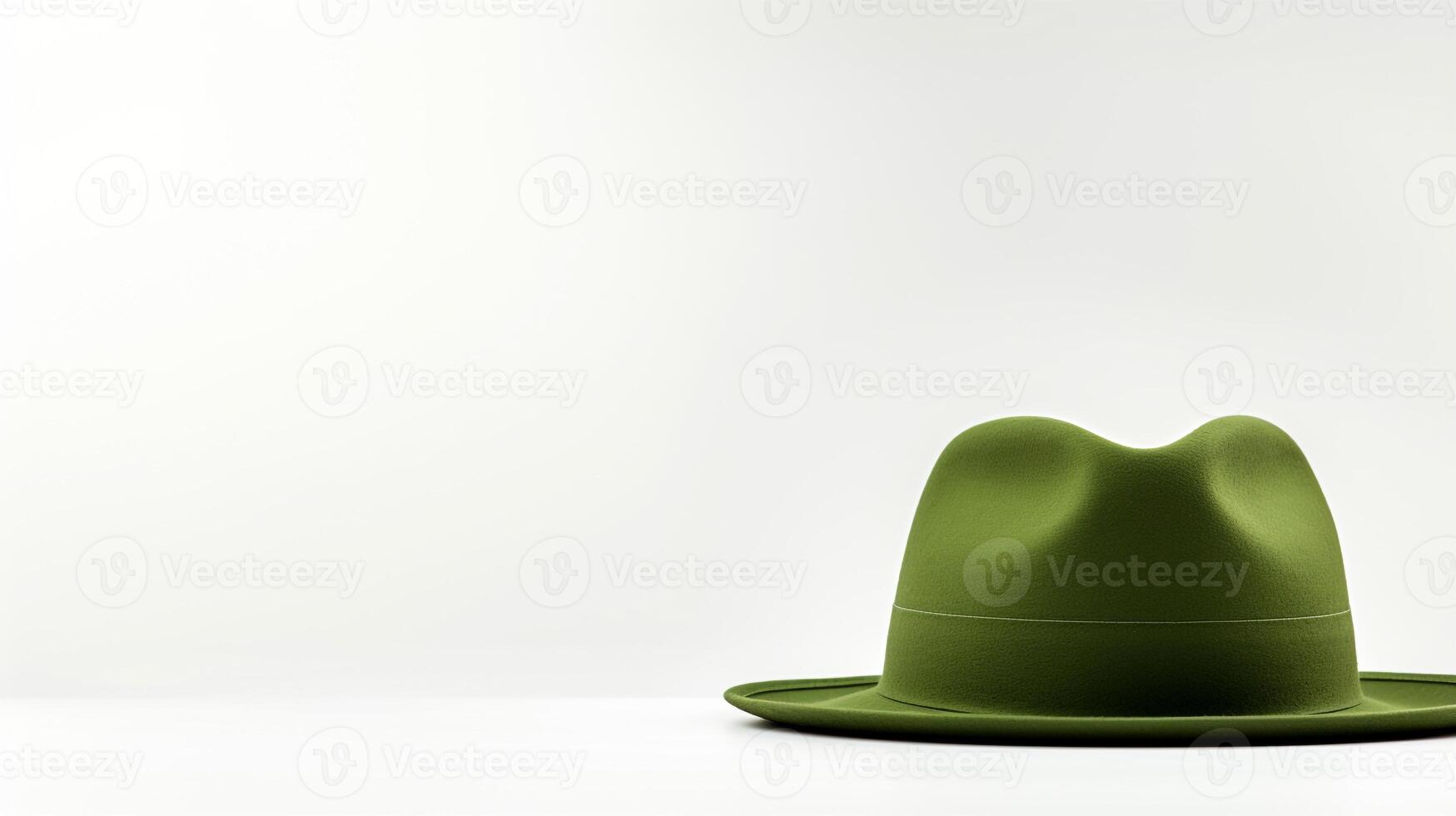 ai generato foto di verde Panama cappello isolato su bianca sfondo. ai generato